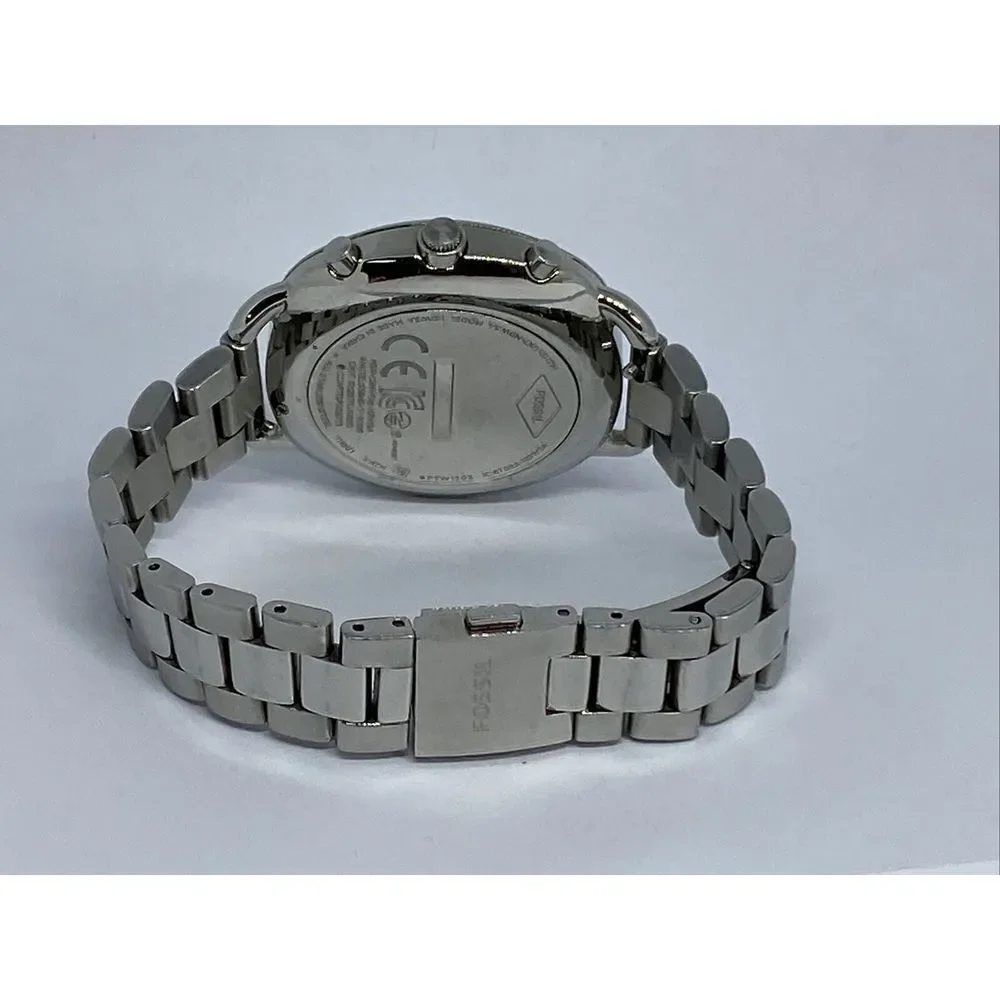 Fossil FTW1202 Women Stainless Steel Analog Silver Dial Hybrid Smartwatch JK26